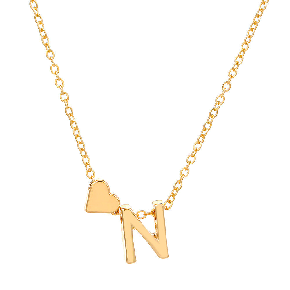 European And American Fashion Love 26 English Letter Simplicity Necklace