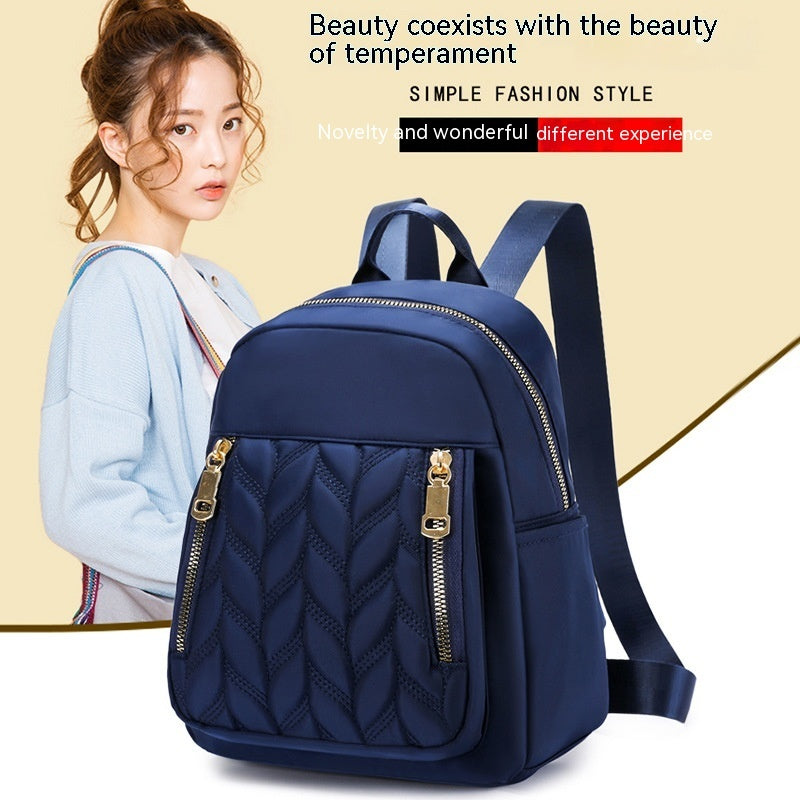 Mode femmes sac à dos Simple losange tendance couleur unie