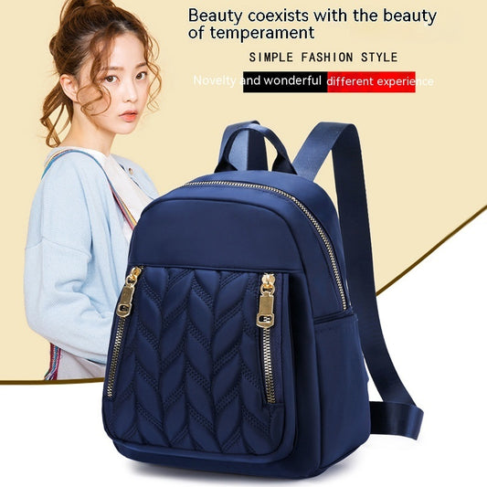 Mode femmes sac à dos Simple losange tendance couleur unie