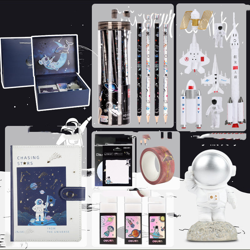 Ensemble de papeterie d'exploration de l'univers et de la galaxie, coffret cadeau d'anniversaire, carnet d'astronaute, livre à main créatif