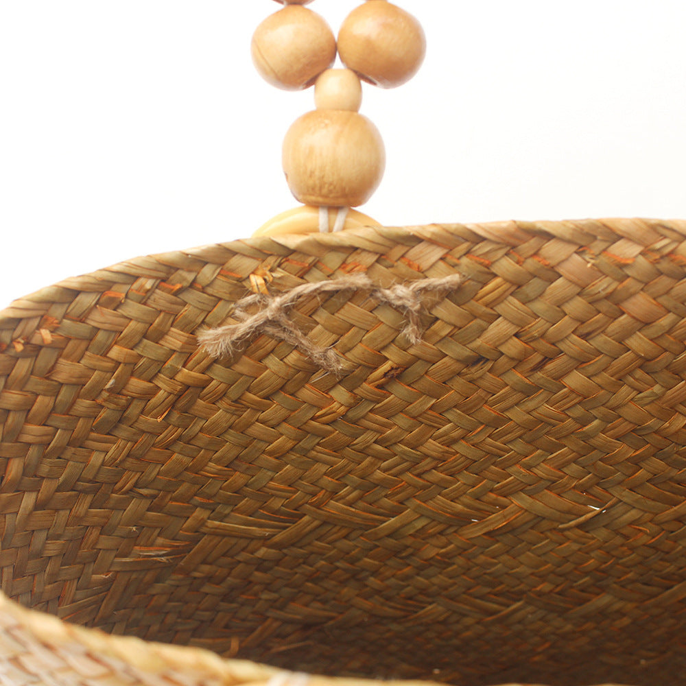 Sac à main en paille rétro grande capacité