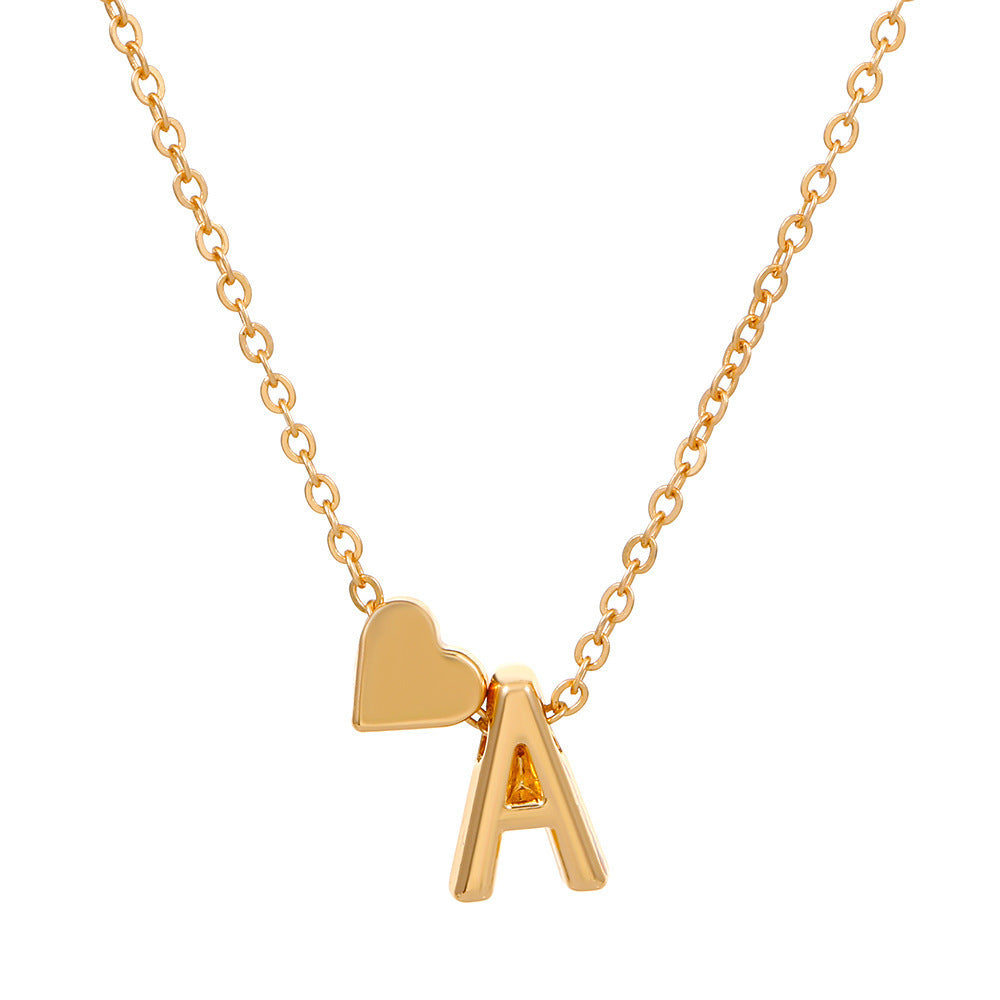European And American Fashion Love 26 English Letter Simplicity Necklace