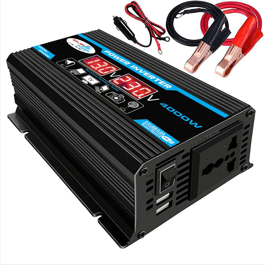Affichage LED de tension USB de l'onduleur de voiture