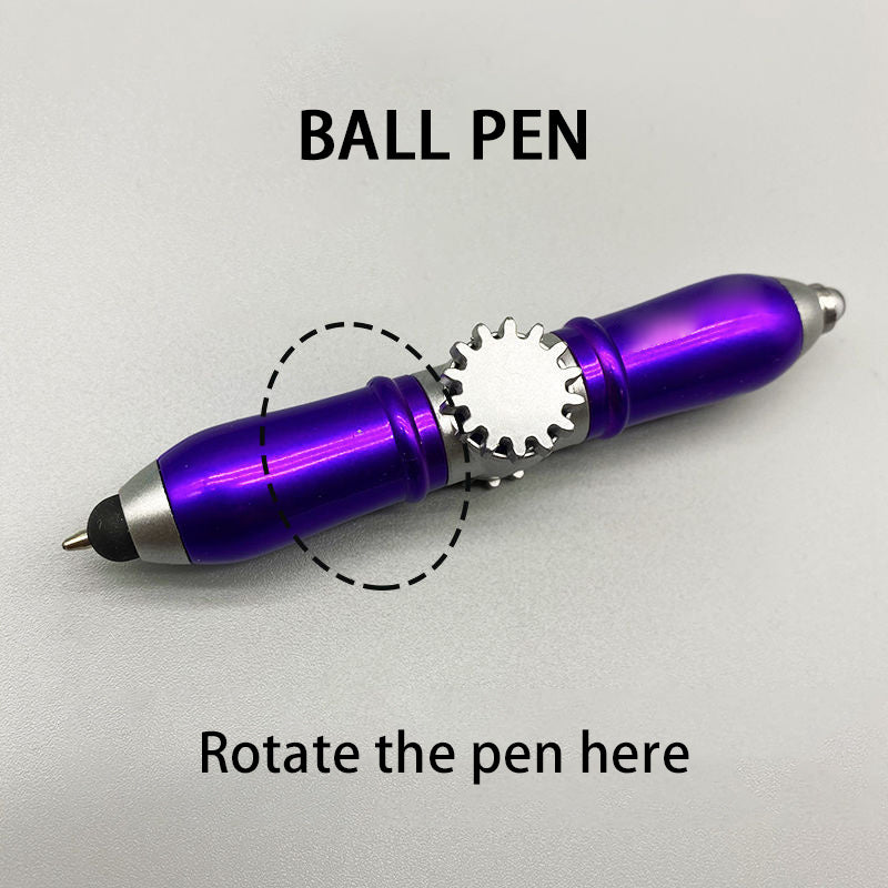 Stylo gyroscopique du bout des doigts, stylo à bille bleu