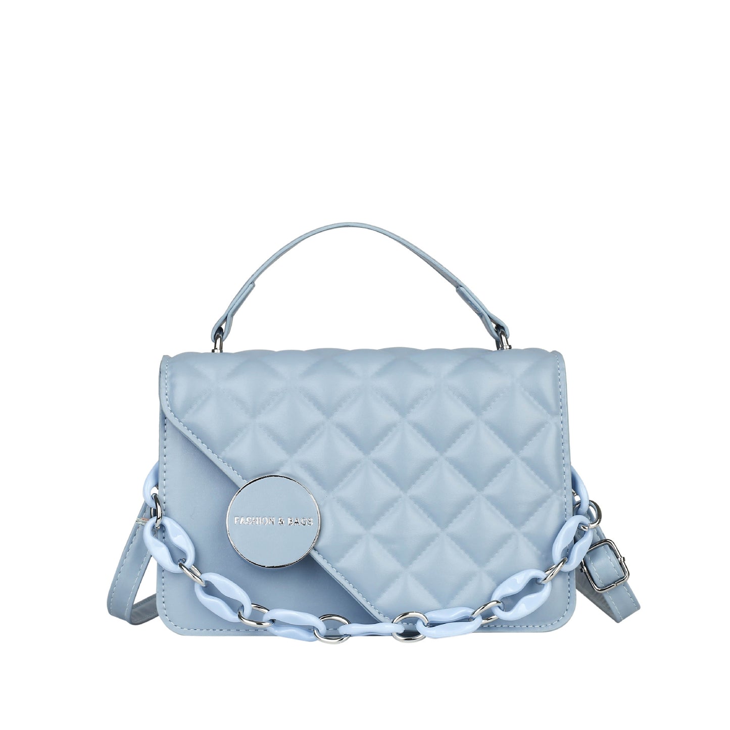 Bolso Cuadrado Pequeño Portátil Rombic Para Mujer Color Sólido