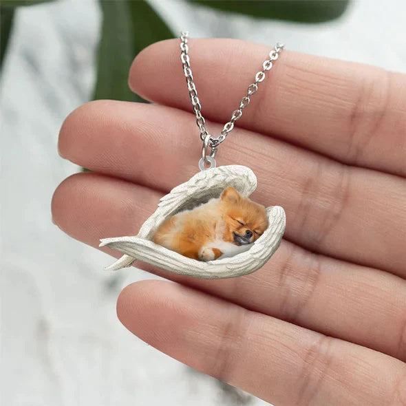 Acrylic Plane Lazy Dog Hanging Necklace