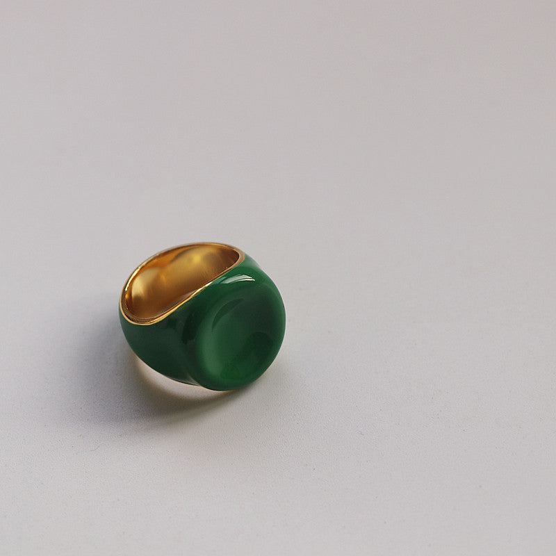 Fashion Personalized Niche Design Enamel Ring For Women