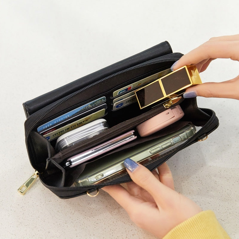 Anti-Theft Credit Card Touch Screen Phone Bag All-match Crossbody Wallet