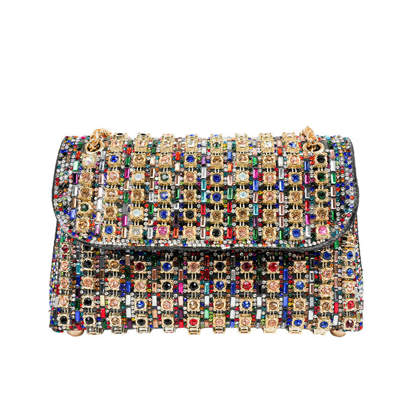 Diamond Clutch Sac à main personnalisé Sac à main carré pour femme