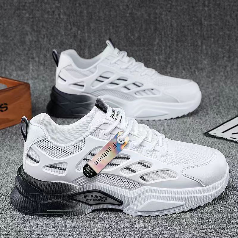 Printemps chaussures pour hommes étudiant décontracté respirant Sneaker course hommes maille chaussures hommes papa chaussures