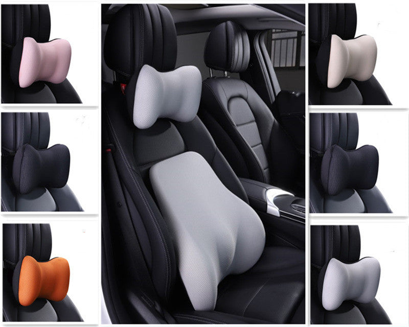 Protector lumbar del cuello de la espuma de la memoria del espacio del reposacabezas del coche del diseño ergonómico