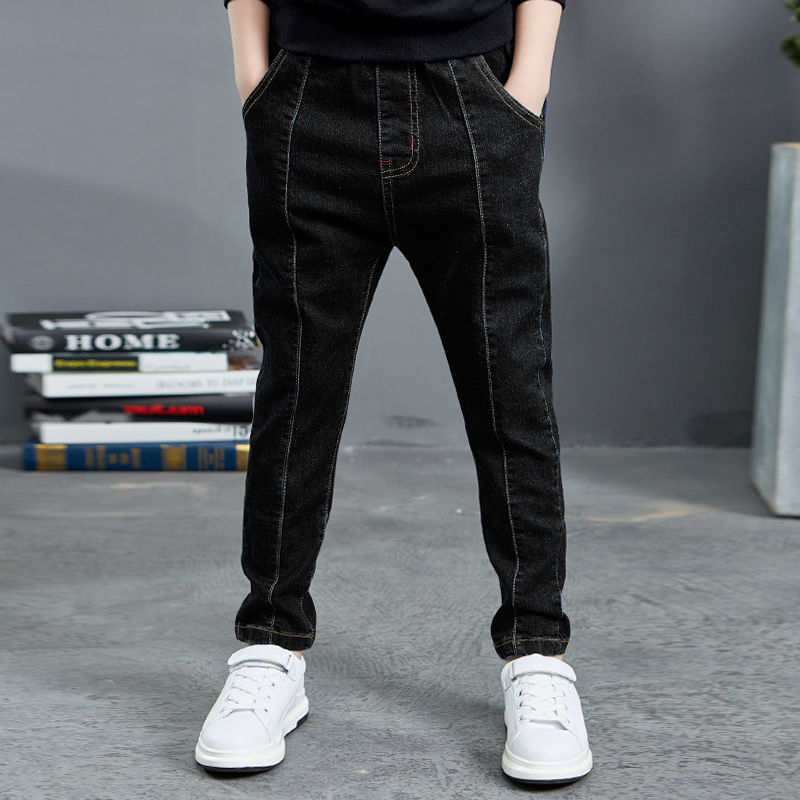 Jeans pour garçons automne et hiver nouveau velours une pièce