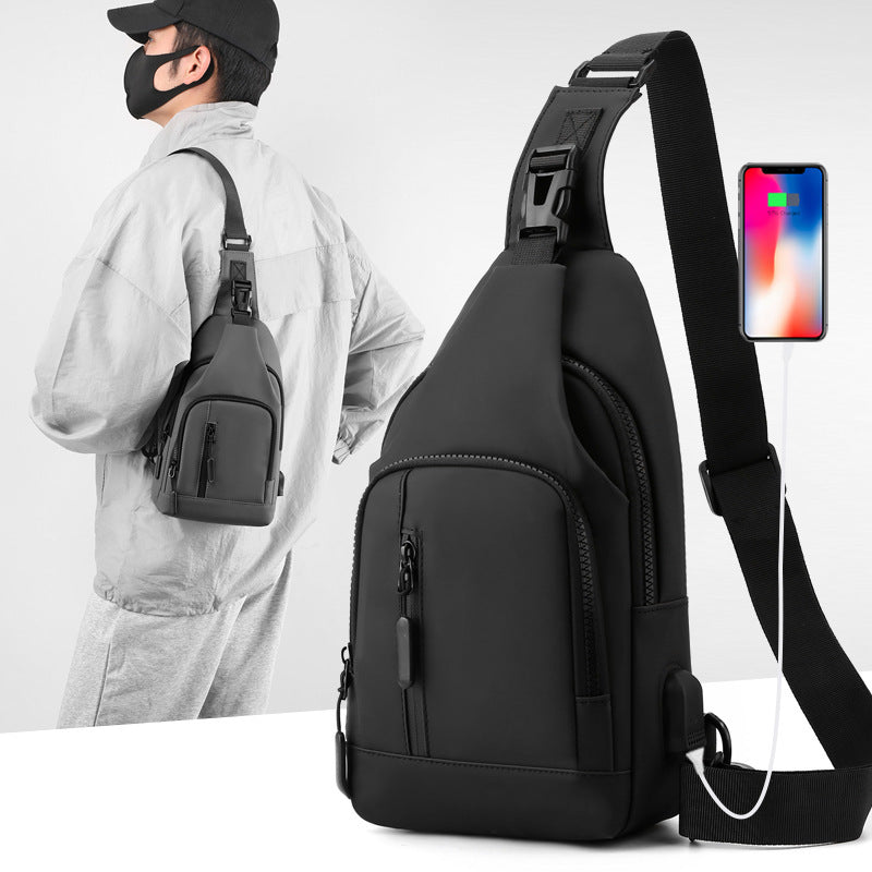 Sac de poitrine multi-compartiments imperméable à l'eau de sport à bandoulière