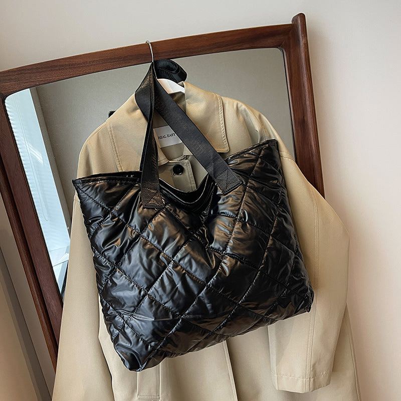 Sac à bandoulière en forme de losange de grande capacité pour femmes