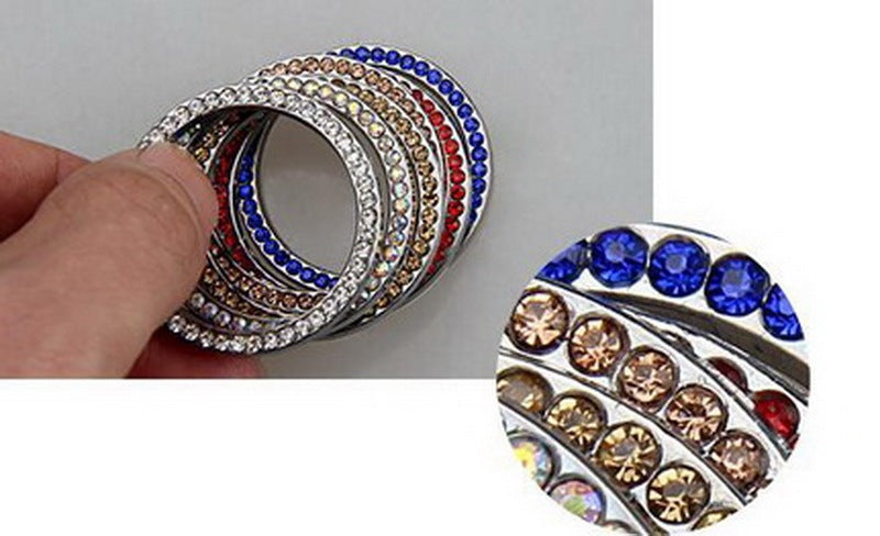 Decoración del anillo de encendido con un solo clic de diamantes