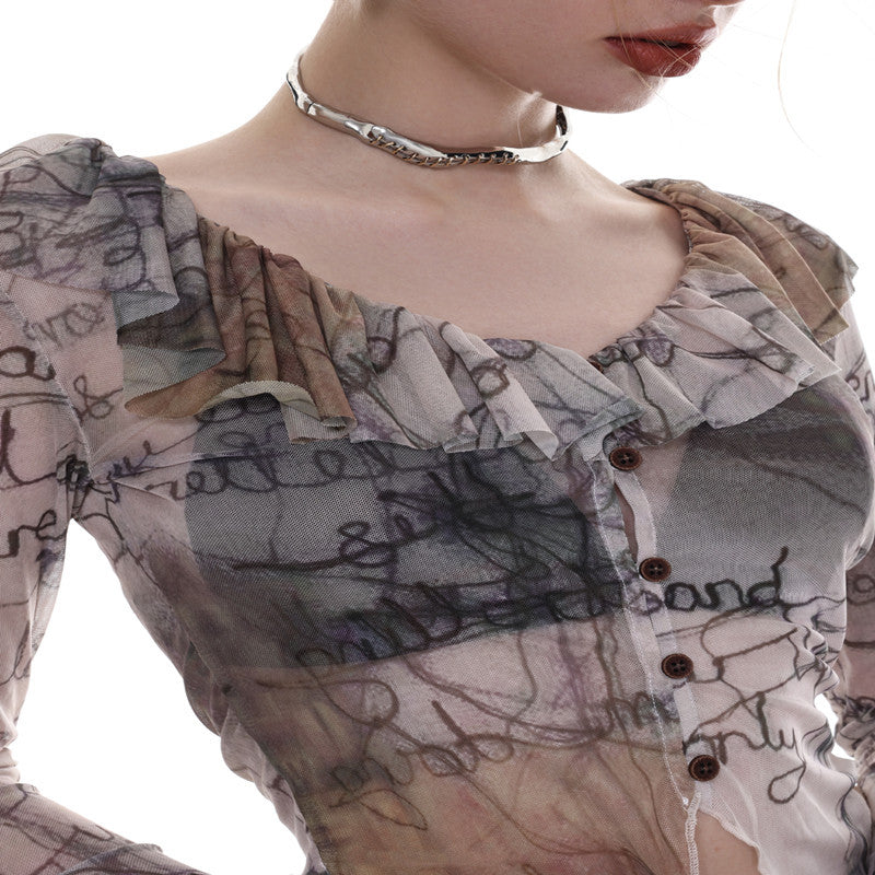 Collier métallique de niche féminine