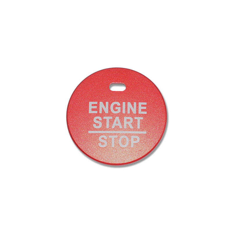 Car Interior Decoration One-key Start Decoration Sticker Key Cover Start Aluminum Alloy