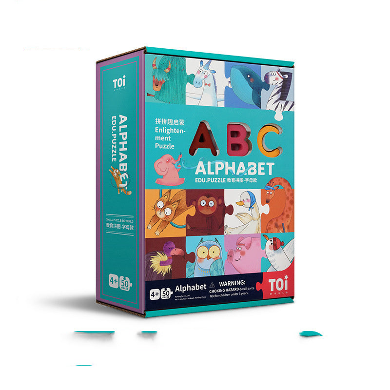 Puzzle chiffres et lettres en bois, jouets éducatifs pour bébés et enfants