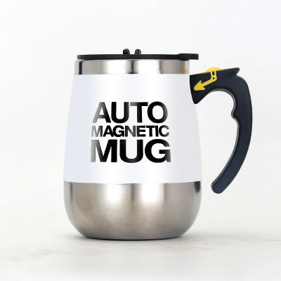 Tasse rotative électrique en acier inoxydable, tasse à café à agitation magnétique