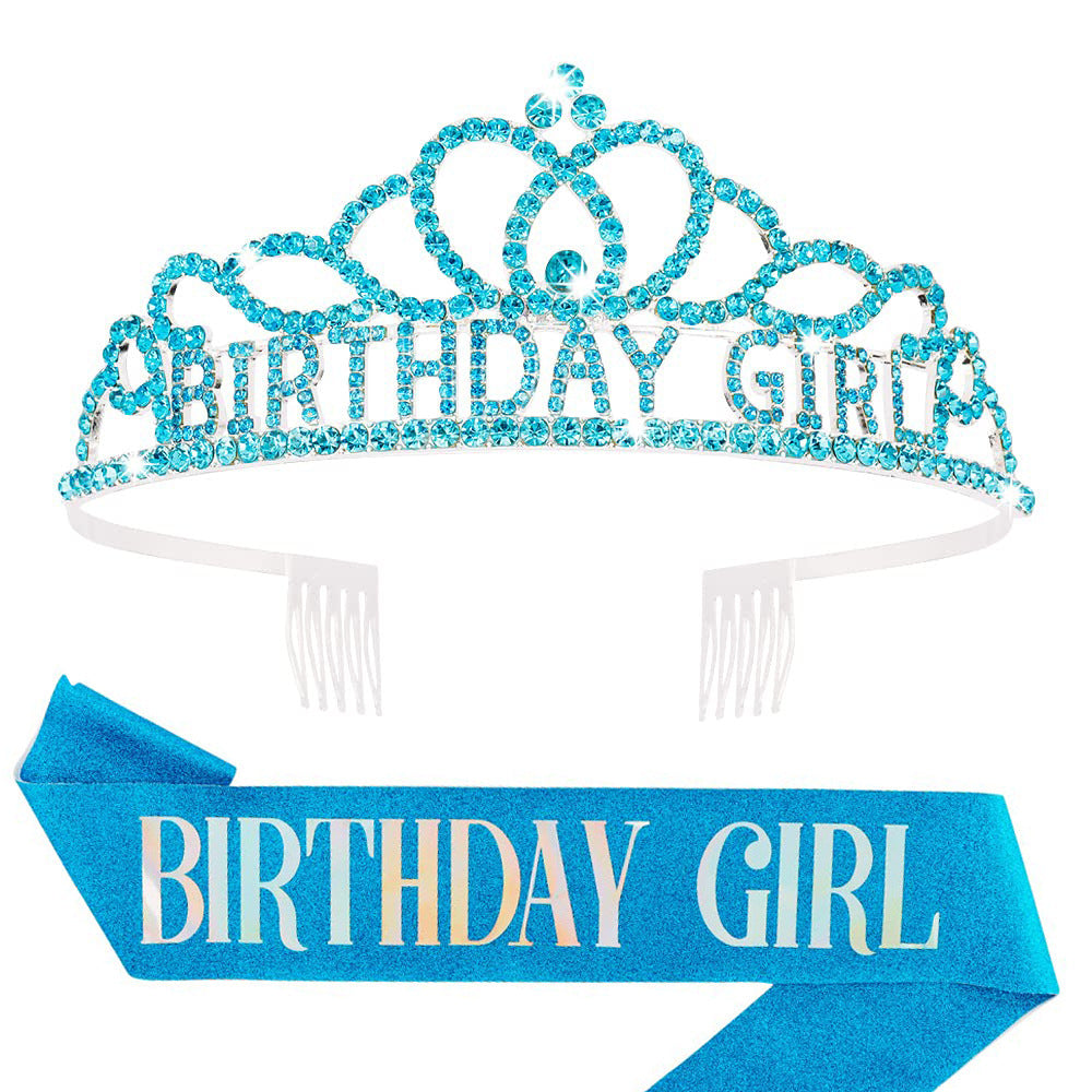 Party Decorative Crown Shoulder Ceremonial Belt Girl Birthday Crown Strap