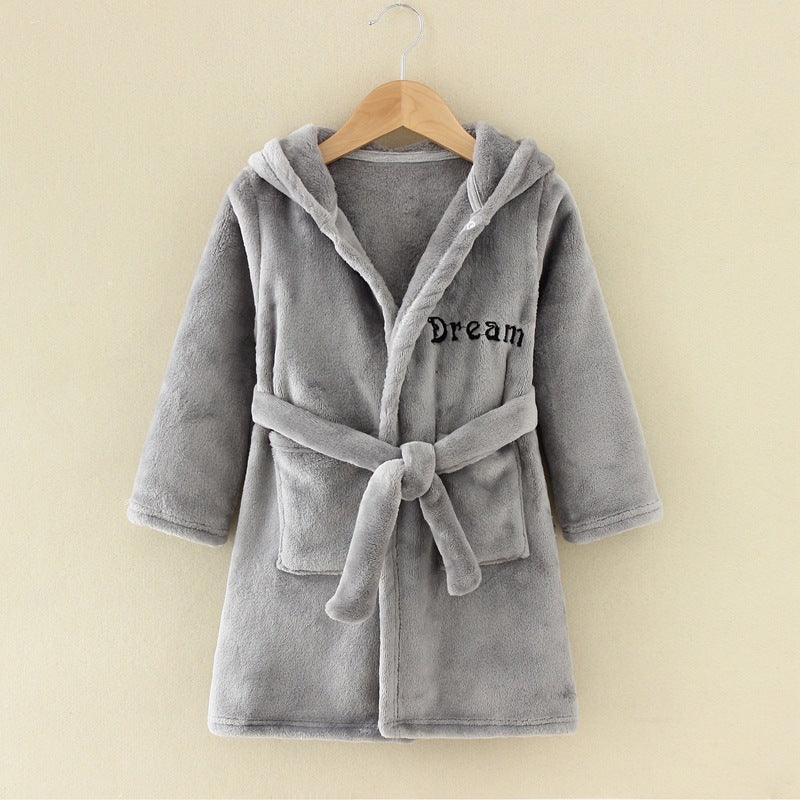Ropa para el hogar de dibujos animados, camisón, albornoz, pijamas para niños, franela