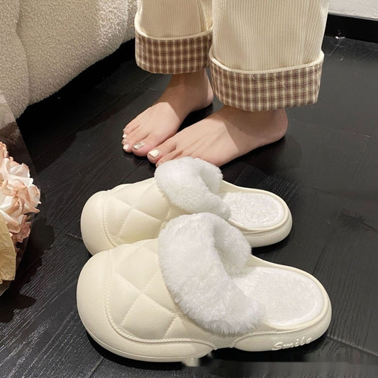 Pantoufles en coton amovibles et lavables pour la maison des femmes