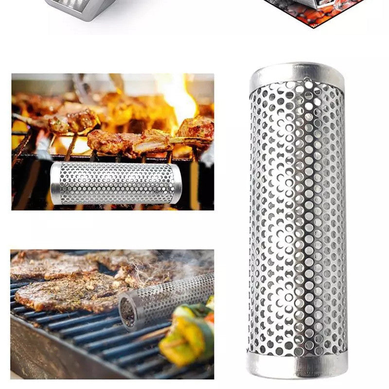 Accessoires de support de plateau de Barbecue de tuyau de fumée d'acier inoxydable