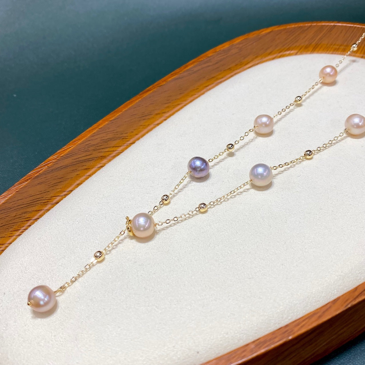 Collier de perles d'eau douce naturelles étoilées
