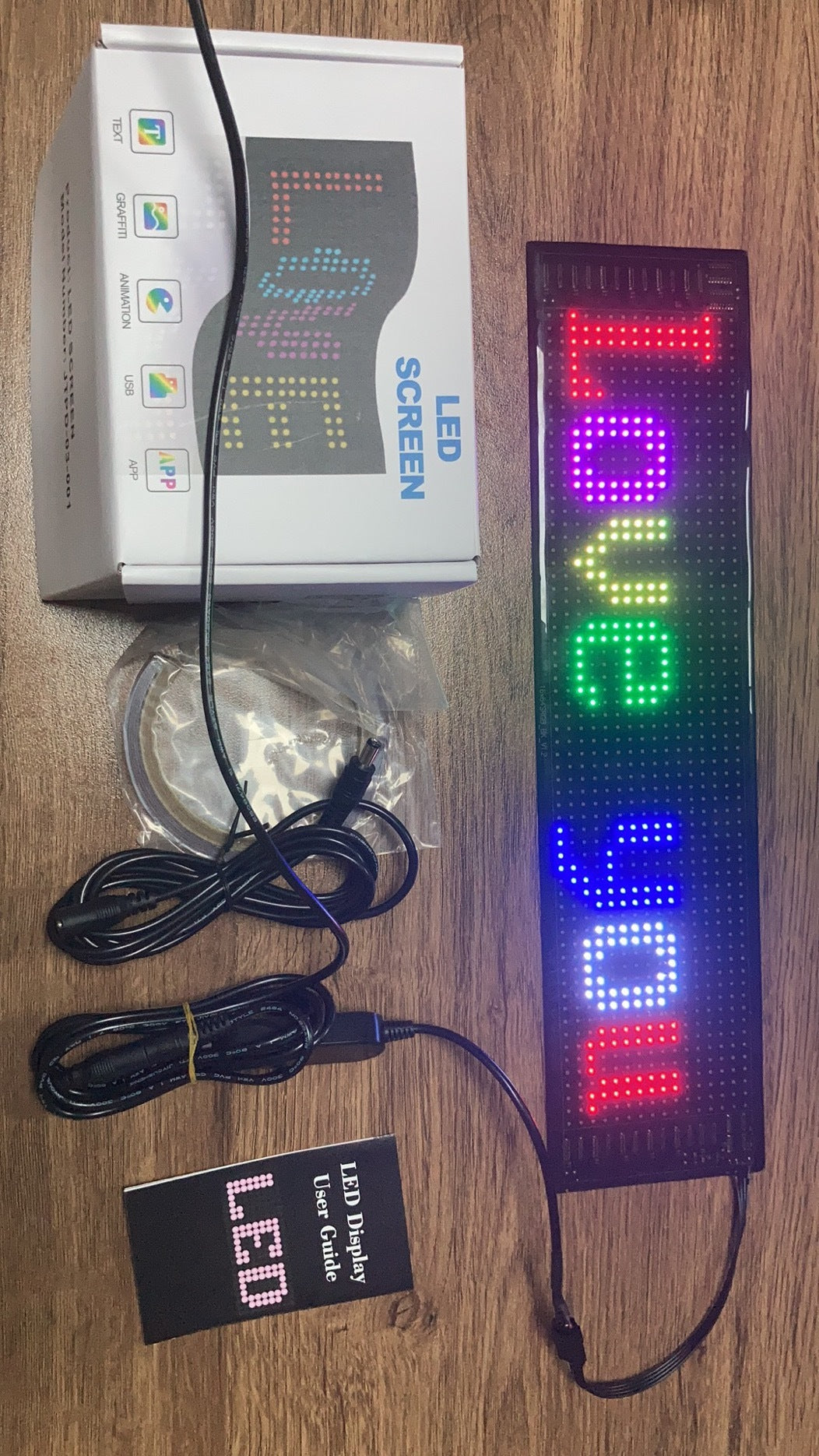 Connexion sans fil LED flexible Écran souple LED polychrome monté sur véhicule