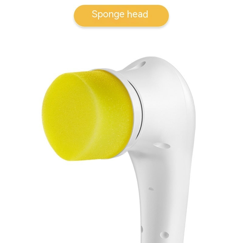 Cepillo eléctrico multifuncional para lavavajillas para el hogar, cepillo de mano para bañera, fregadero, baño, cocina, herramienta de limpieza de azulejos, juego de cepillos con 5 cabezales