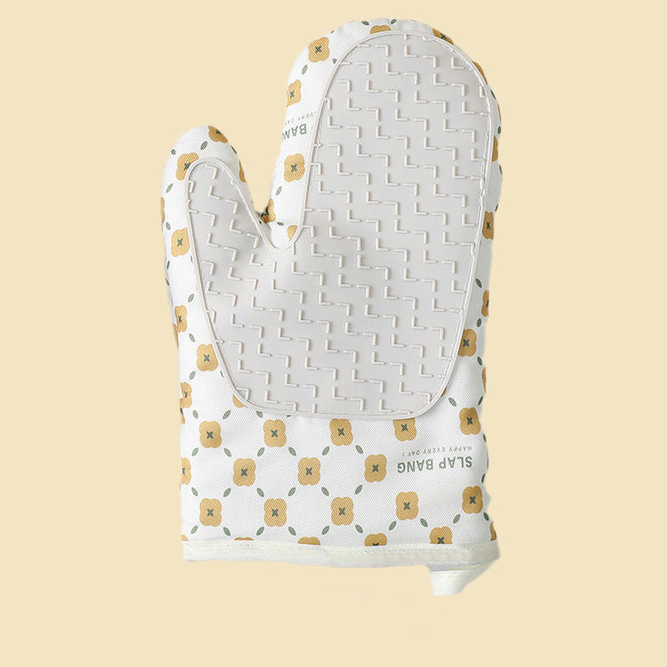 Antiescaldado Microondas Algodón Antideslizante Aislamiento Guantes Horno Mitones Cocina Resistente al calor Algodón espesado Aislamiento térmico Microondas Horno Horno Anti escaldado Guantes para el hogar Herramientas para hornear