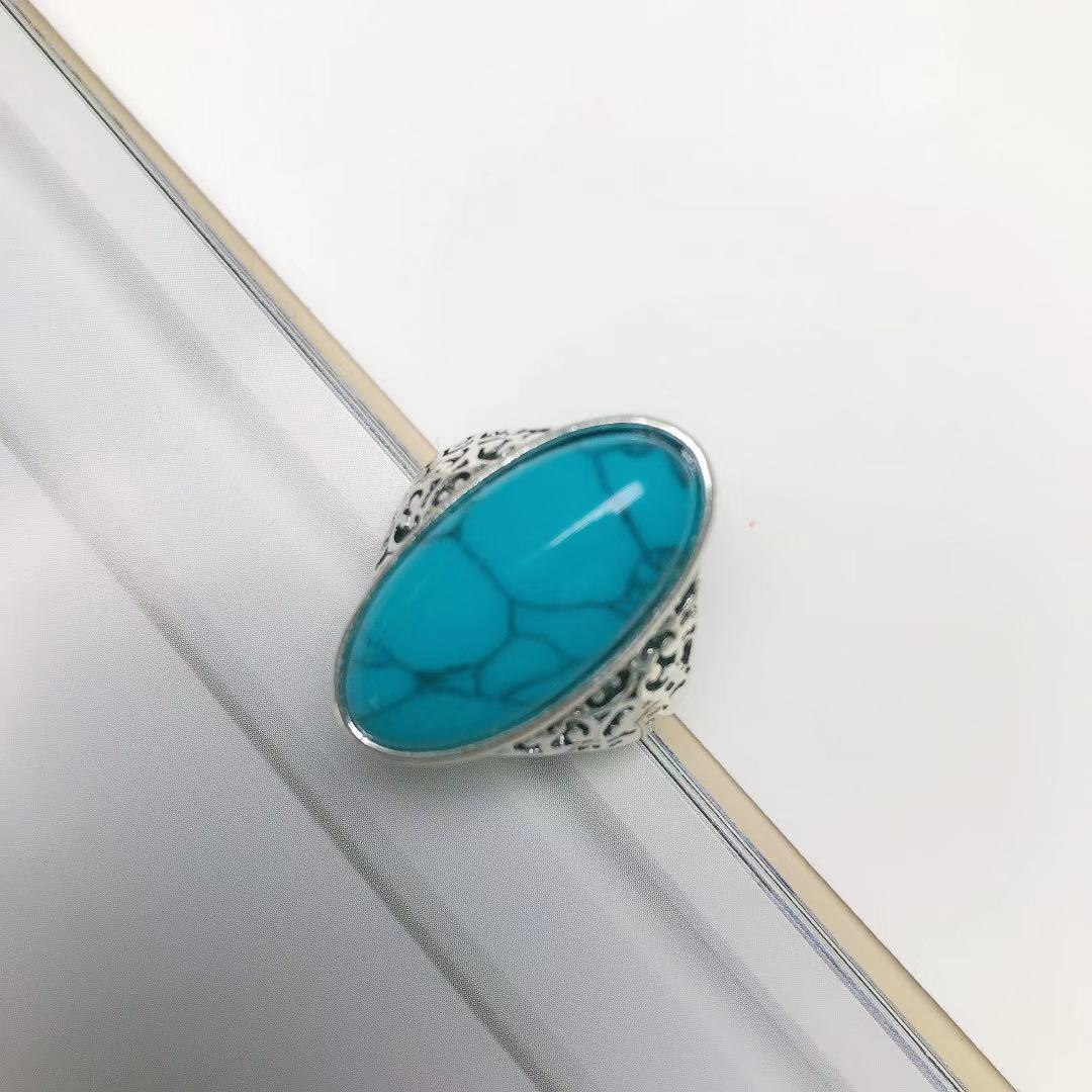 Nouvelle bague en argent antique européenne et américaine