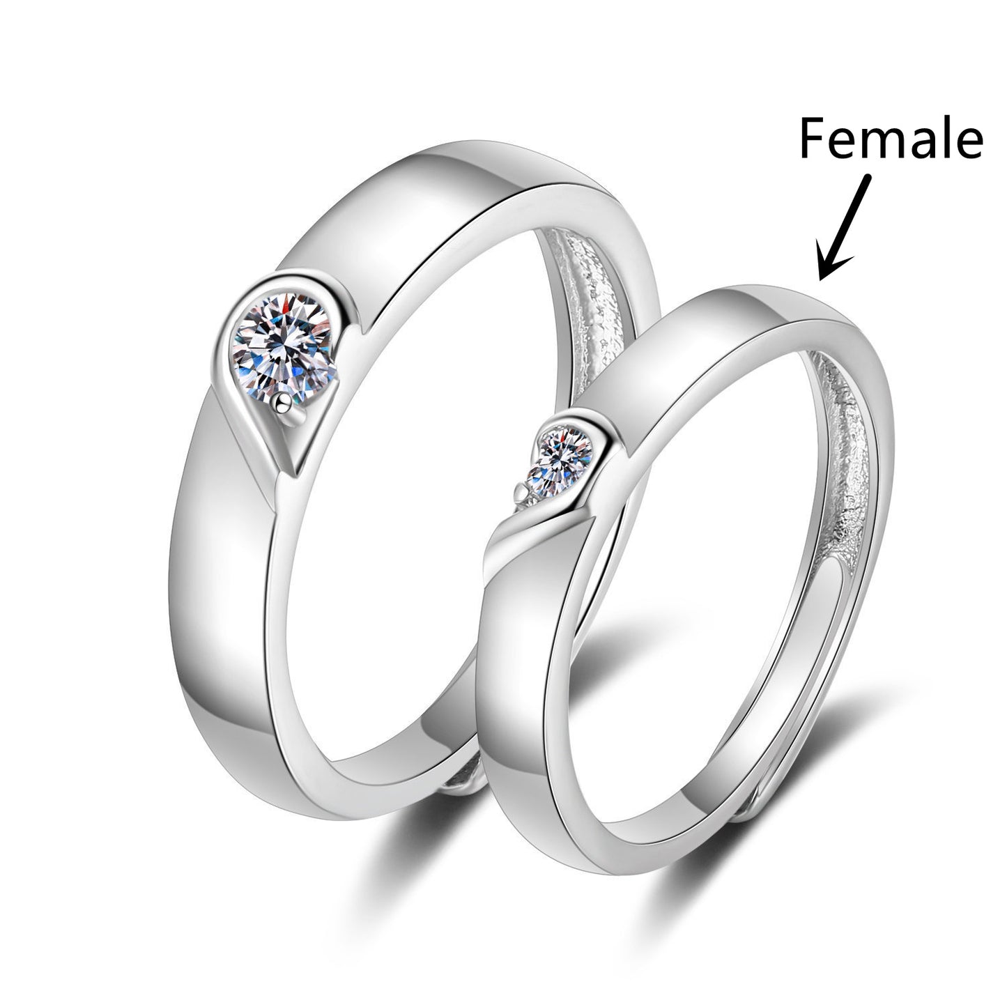 Bague de confession de couple, amour, gros diamant, poupée, boîte à bagues en peluche