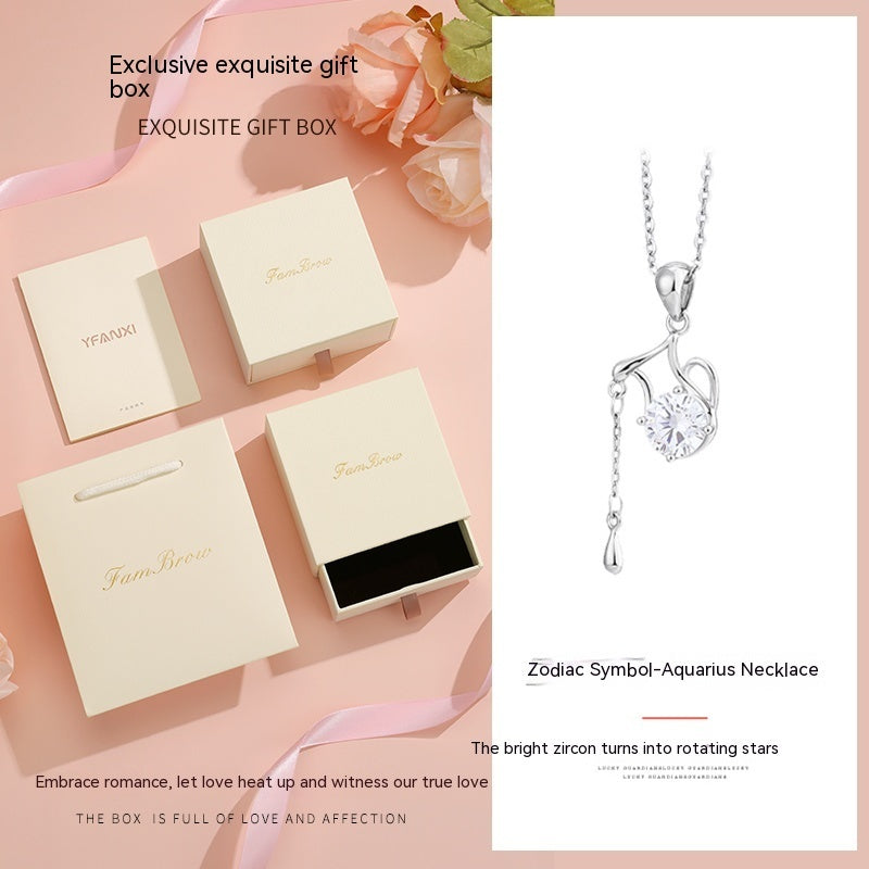 Collier Douze Constellations Femme Argent Sterling