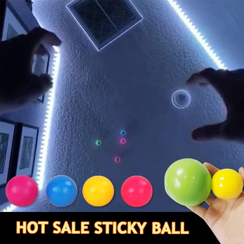 Bolas adhesivas luminosas, juguetes pegajosos para pared, juegos de fiesta en casa que brillan en la oscuridad, juguetes novedosos, juguete para apretar de descompresión
