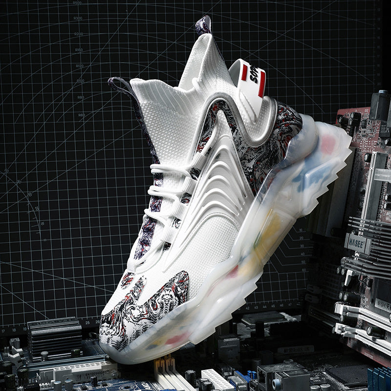 Chaussures de basket-ball de course à mailles fines et respirantes pour sports et loisirs