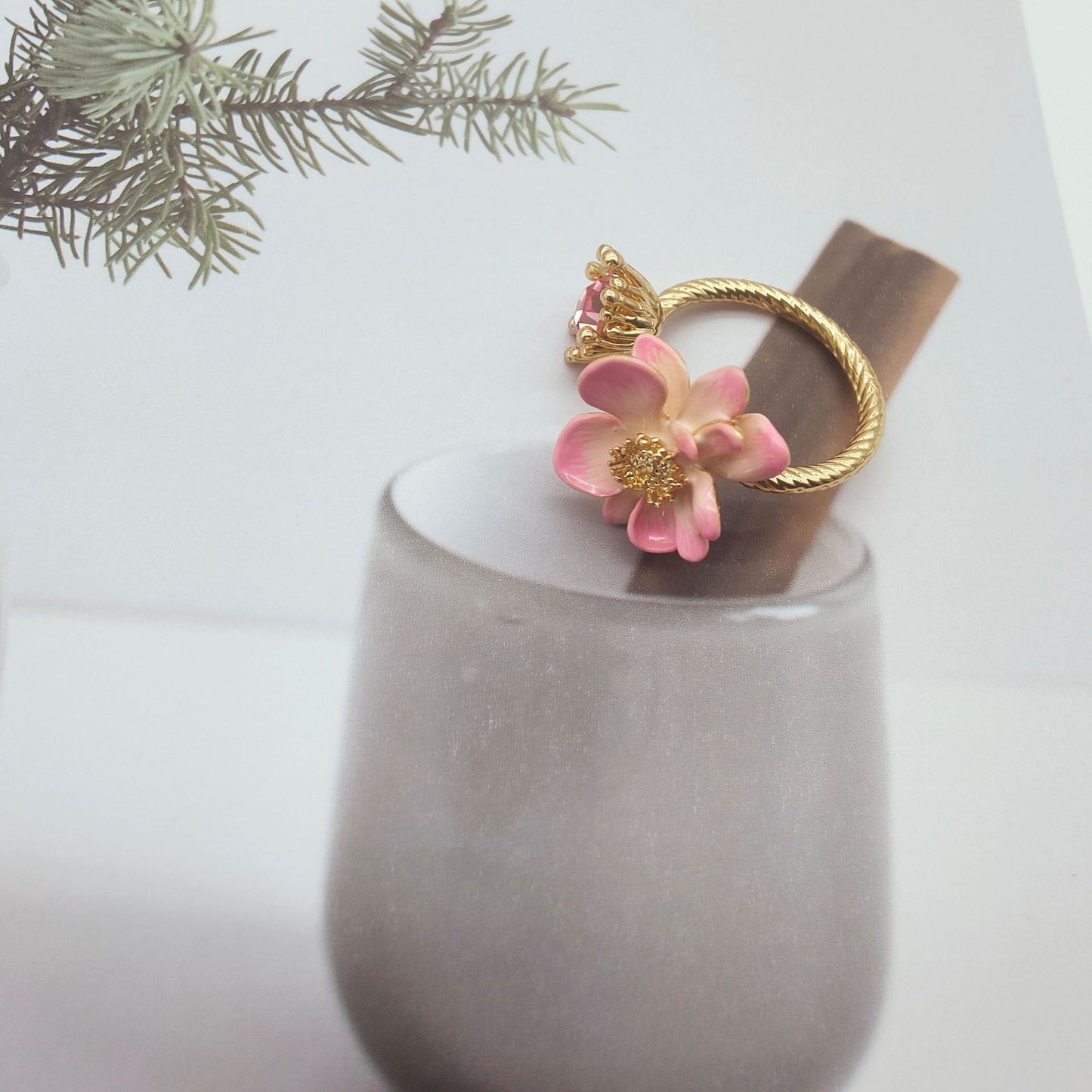 Bague de collier de bracelet de feuille de lotus de bourgeon