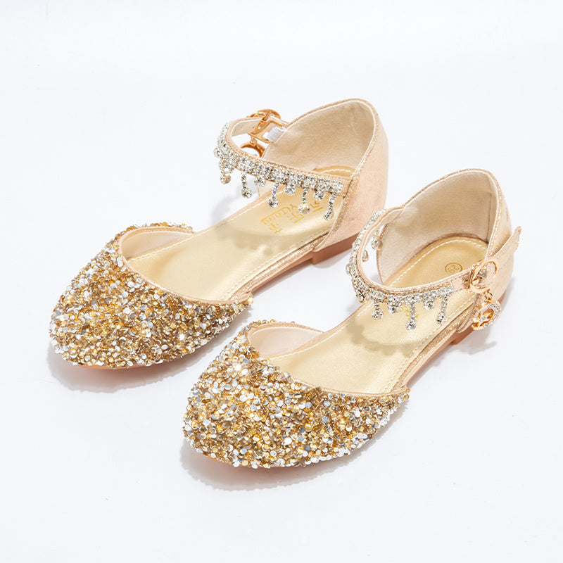 Zapatos de cristal para niña Zapatos de vestir Tacones altos para niños