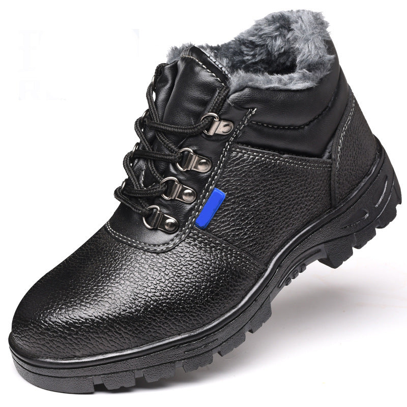 Chaussures de protection du travail Chaussures de travail thermiques doublées en polaire pour hommes