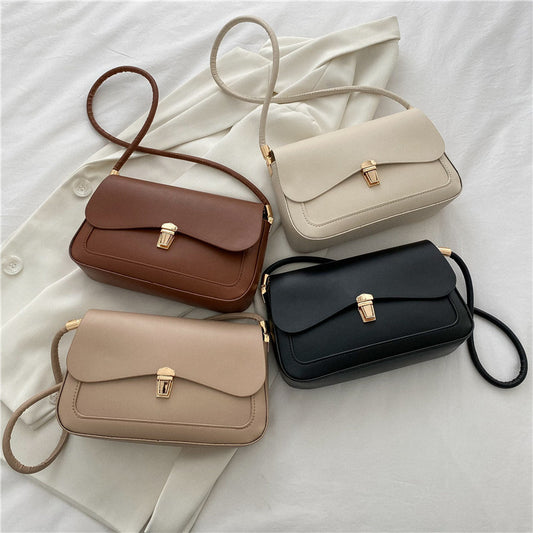 One Shoulder Solid Color Simple Bag Women