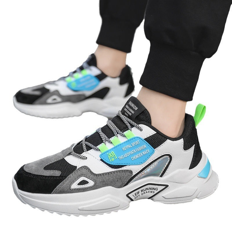 Chaussures blanches décontractées à semelle épaisse, chaussures Daddy Tide