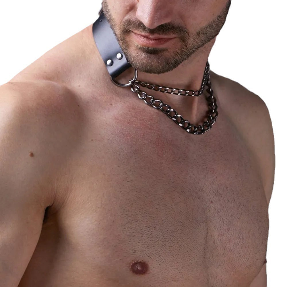 Wild Clavicle Chain Necklace Leather Collar Neck Necklace Clavicle Chain