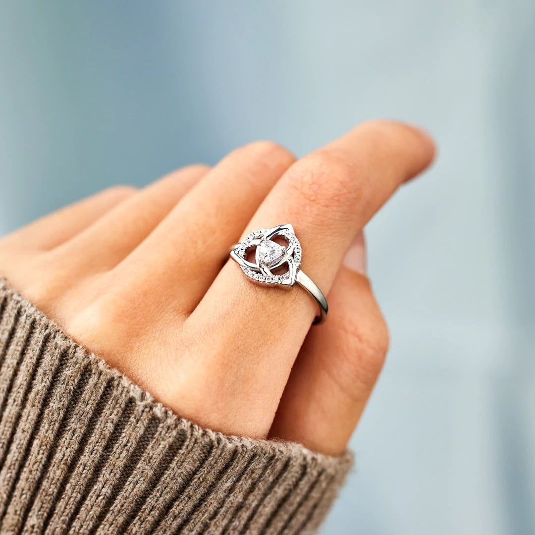 Bague Zircon Femme Géométrique Simple Mode