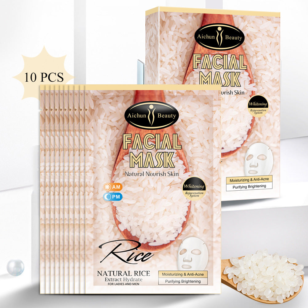 Masque de riz pour la peau, produits de soins de la peau