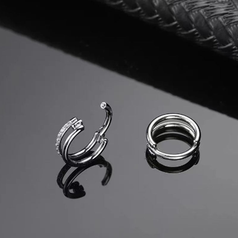 Anneau de nez en titane et Zircon G23, boucles d'oreilles sans couture, Boutique
