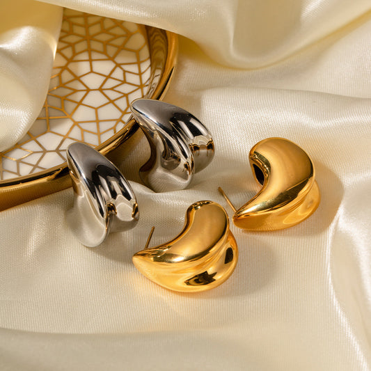 Boucles d'oreilles géométriques en acier inoxydable à niche géométrique