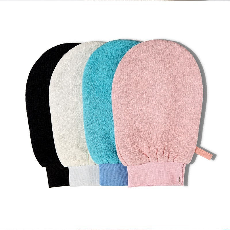 New Thick Coarse Sand Mud Removing Solid Color Bath Gloves Bath Towel