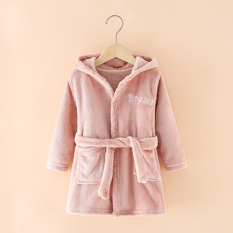 Ropa para el hogar de dibujos animados, camisón, albornoz, pijamas para niños, franela