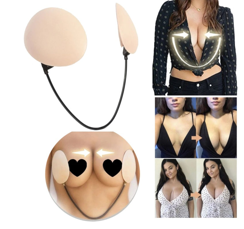 Kit de soutien-gorge plongeant profond, Patch de mamelon mince d'été, accessoires de sous-vêtements, soutien-gorge Push-up sans devant, dos nu, sans bretelles