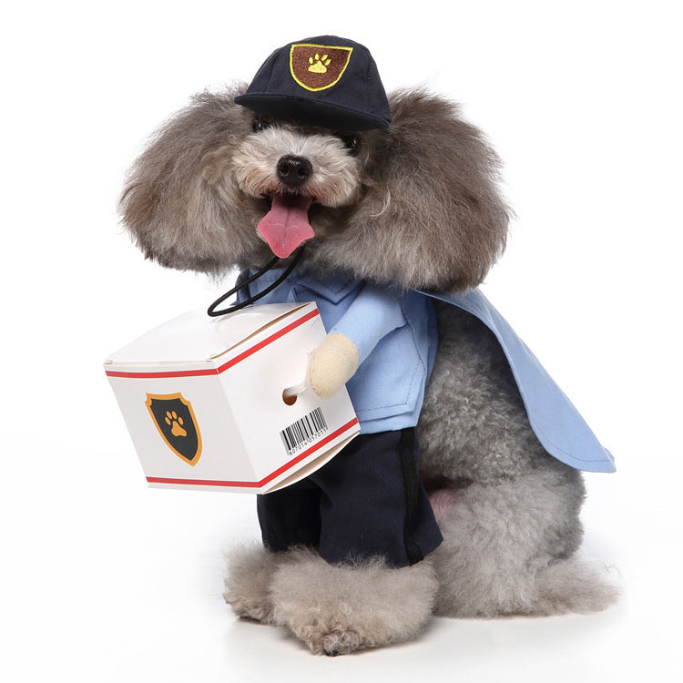 Suministros para mascotas, traje de pie, ropa divertida para perros, traje vertical, vestido de Navidad y Halloween, traje para mascotas